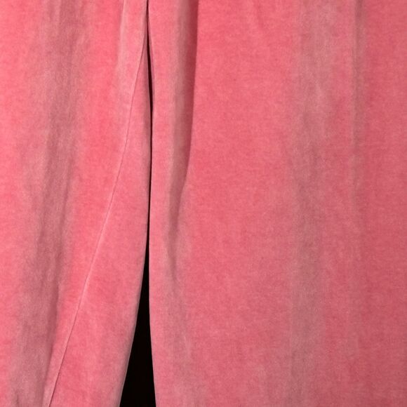 Talbots Petite Vintage Pink Velvet Drawstring Straight Leg Plants Size L - Picture 5 of 10